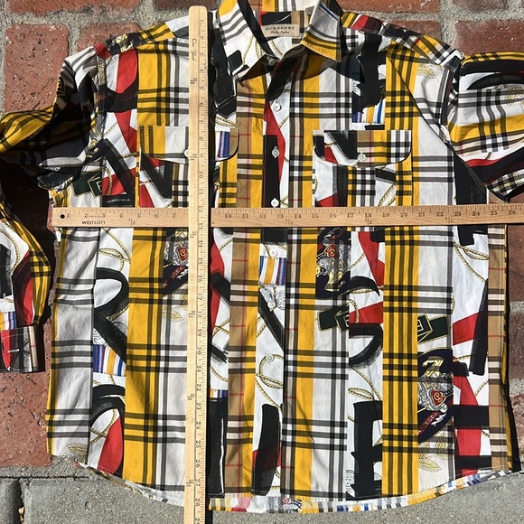 Burberry London Chester Mixed Printed Button Shirt.size Xl.💛 - Picture 15 of 16
